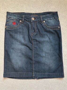 DSQUARED Vintage Dark Blue Denim Pencil Skirt W29